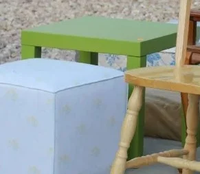 Green side table